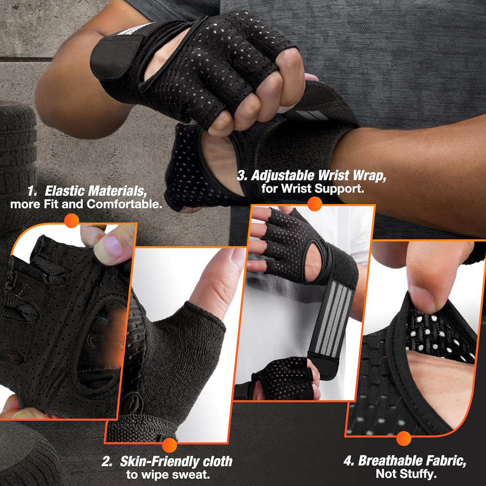 Fitness Gloves with Wrist Supp - Crossfit Gym Gear review and price