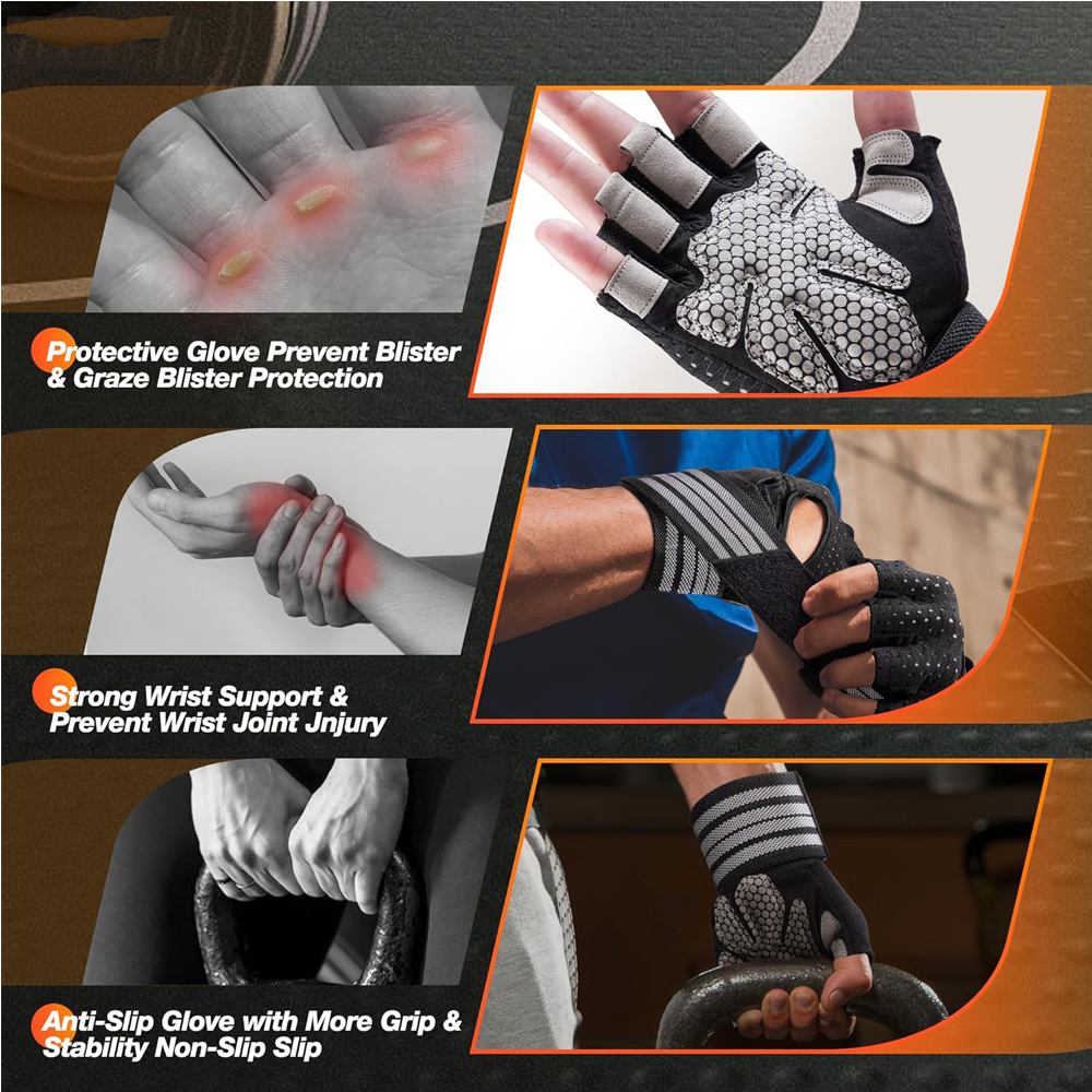 Fitness Gloves with Wrist Supp - Crossfit Gym Gear review and price