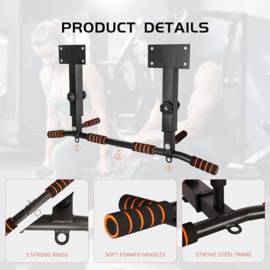 Wall Mounted Pull Up Bar Adjus - Pull Up Bar Grip review and price