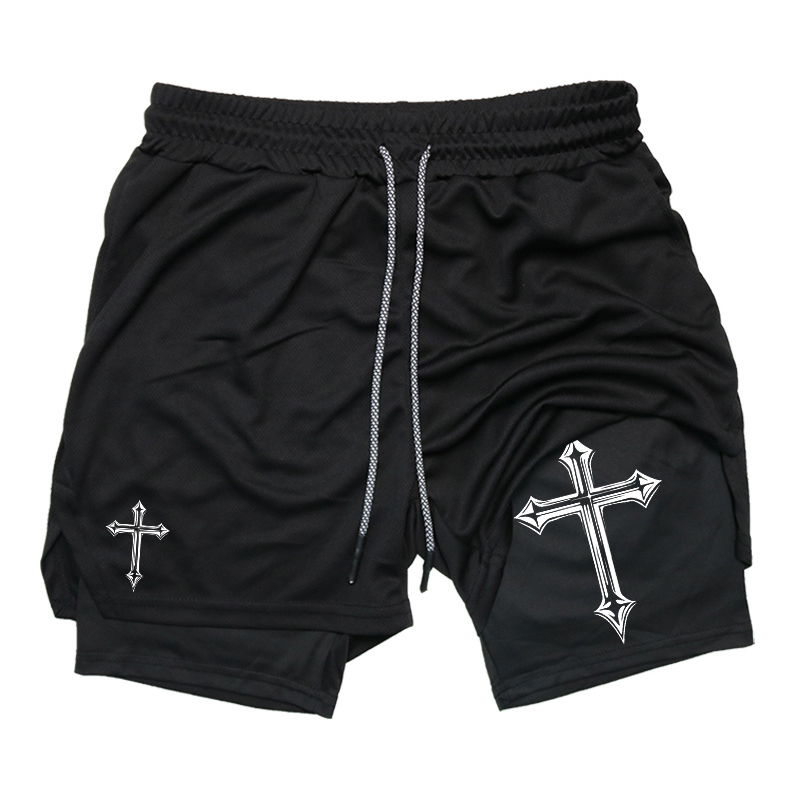 Cross Print 2-in-1 Workout Run - Crossfit Gym Gear review and price