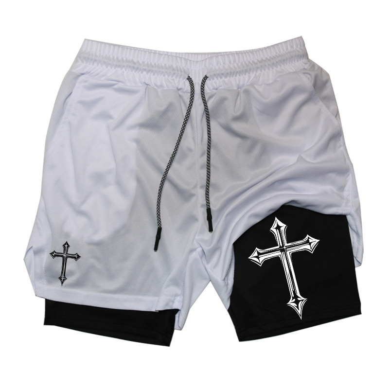 Cross Print 2-in-1 Workout Run - Crossfit Gym Gear review and price