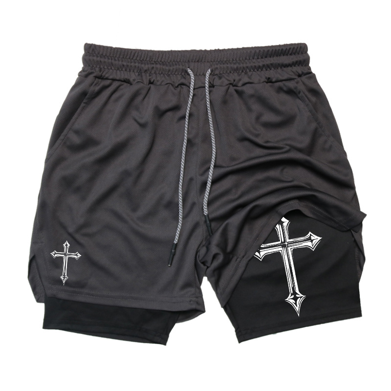 Cross Print 2-in-1 Workout Run - Crossfit Gym Gear review and price