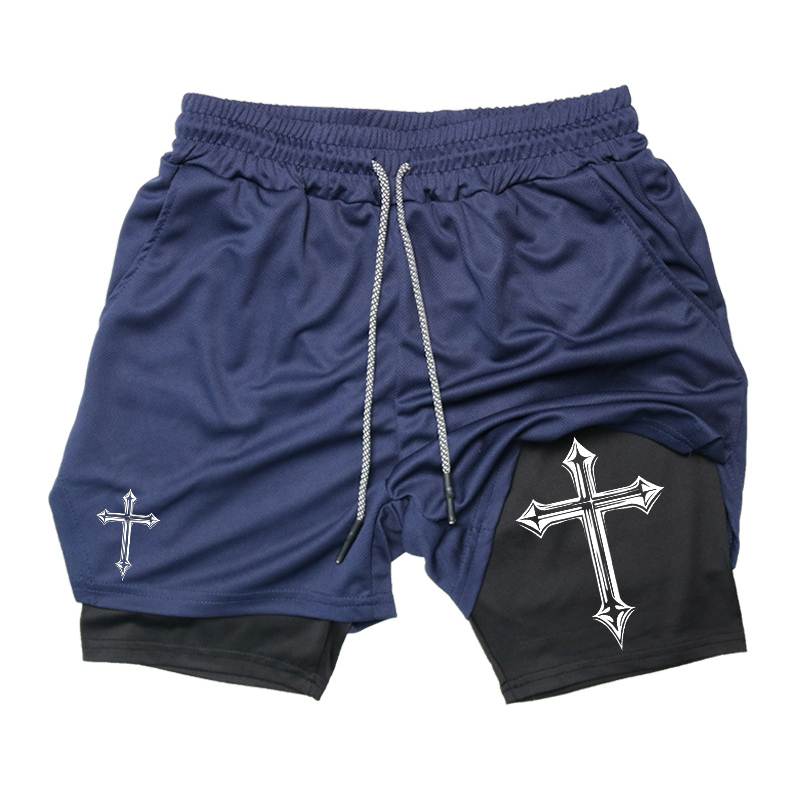 Cross Print 2-in-1 Workout Run - Crossfit Gym Gear review and price