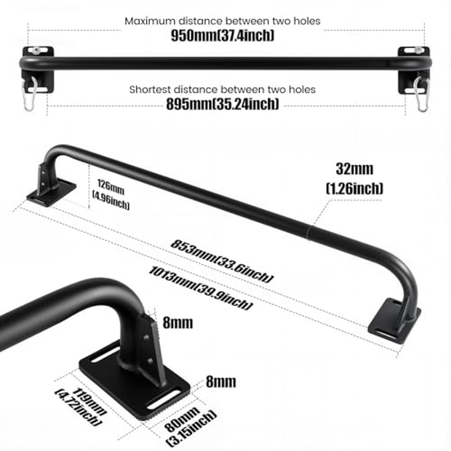 Heavy Duty Wall Mounted Pull U - Pull Up Bar Grip review and price