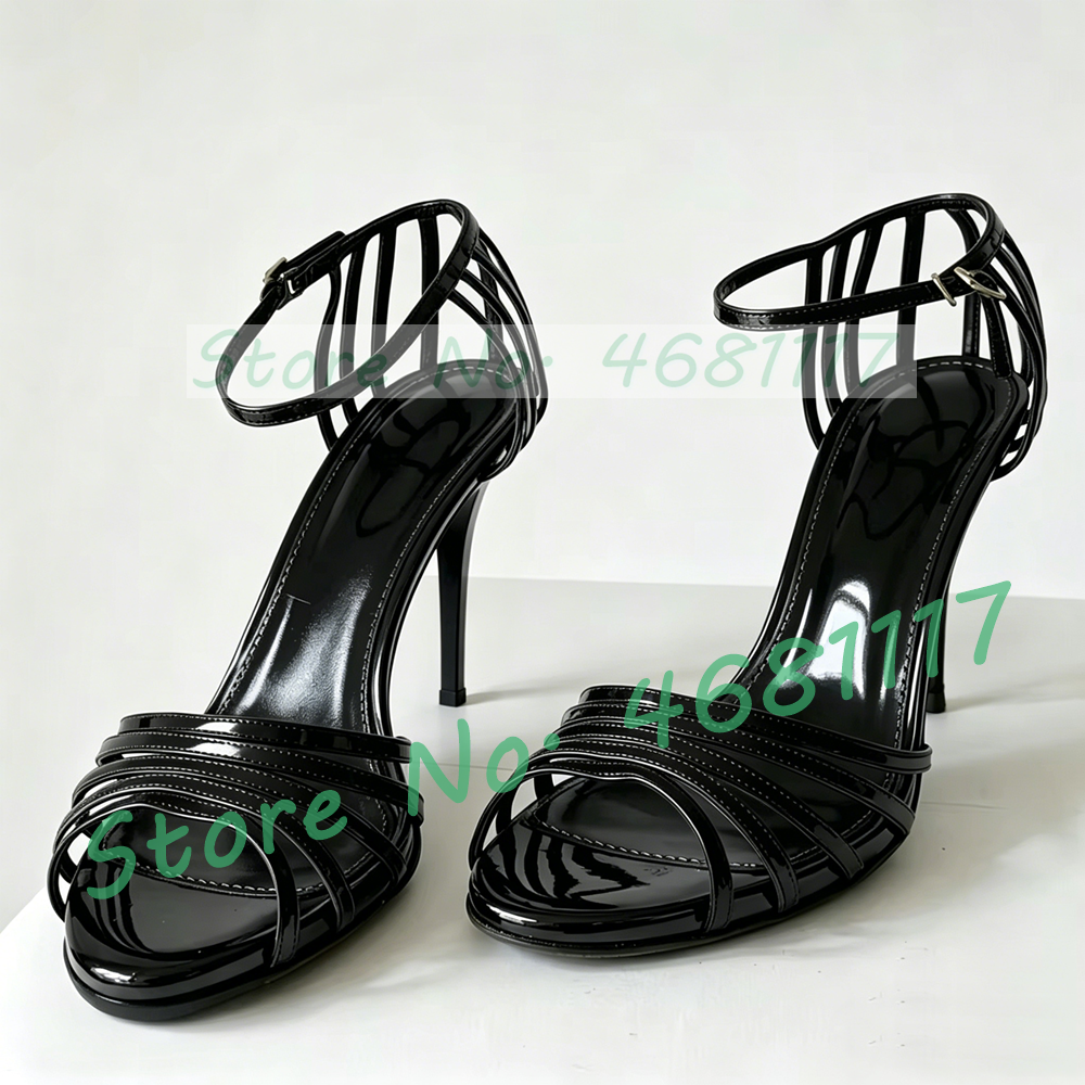 Black Caged Open Toe High Heel - Crossfit Lady review and price