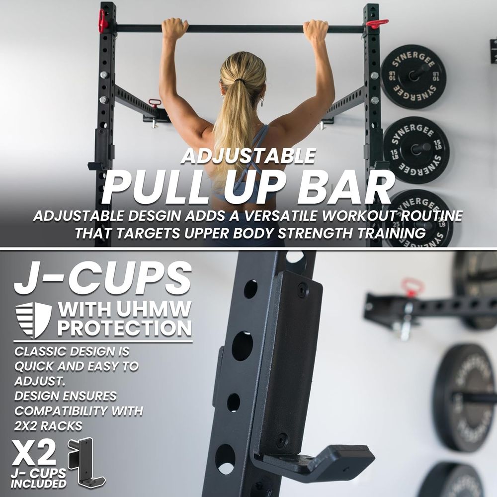 Adjustable Squat Rack with J-C - Pull Up Bar Grip review and price