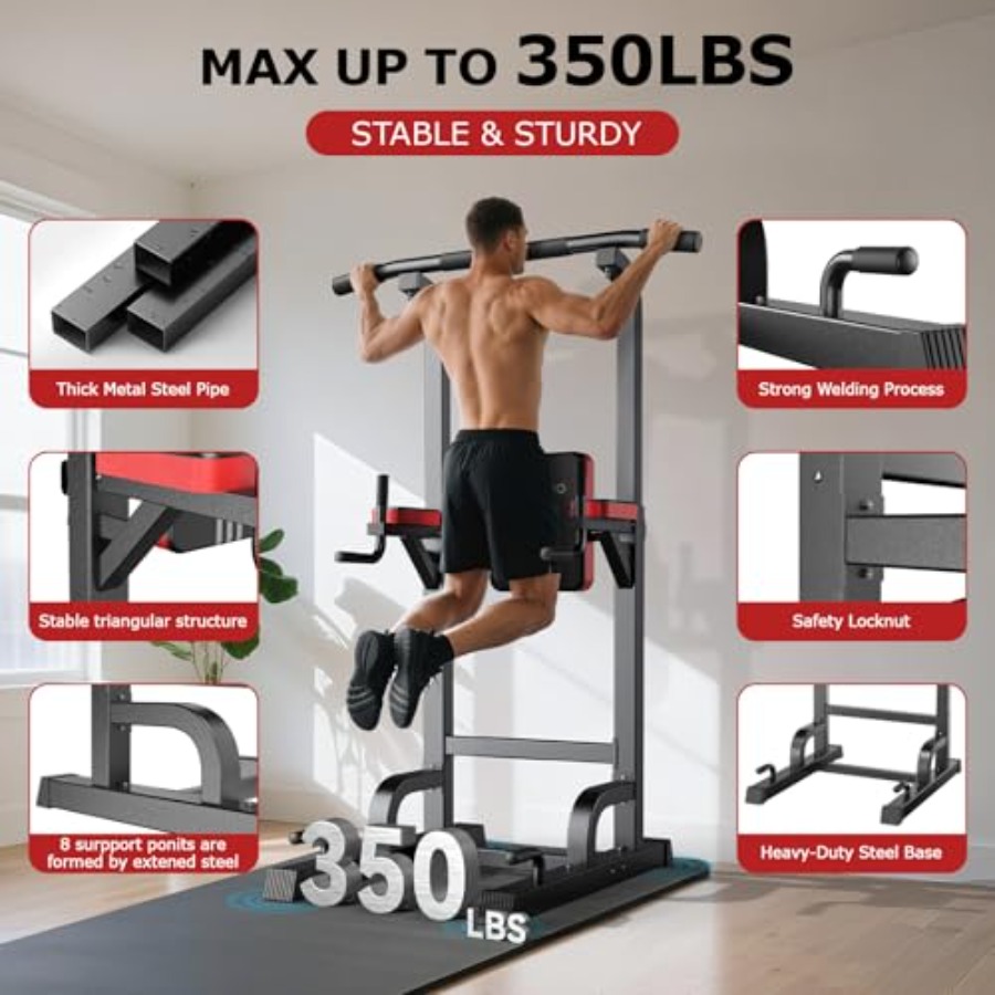 Power Tower Dip Station Pull U - Pull Up Bar Grip review and price