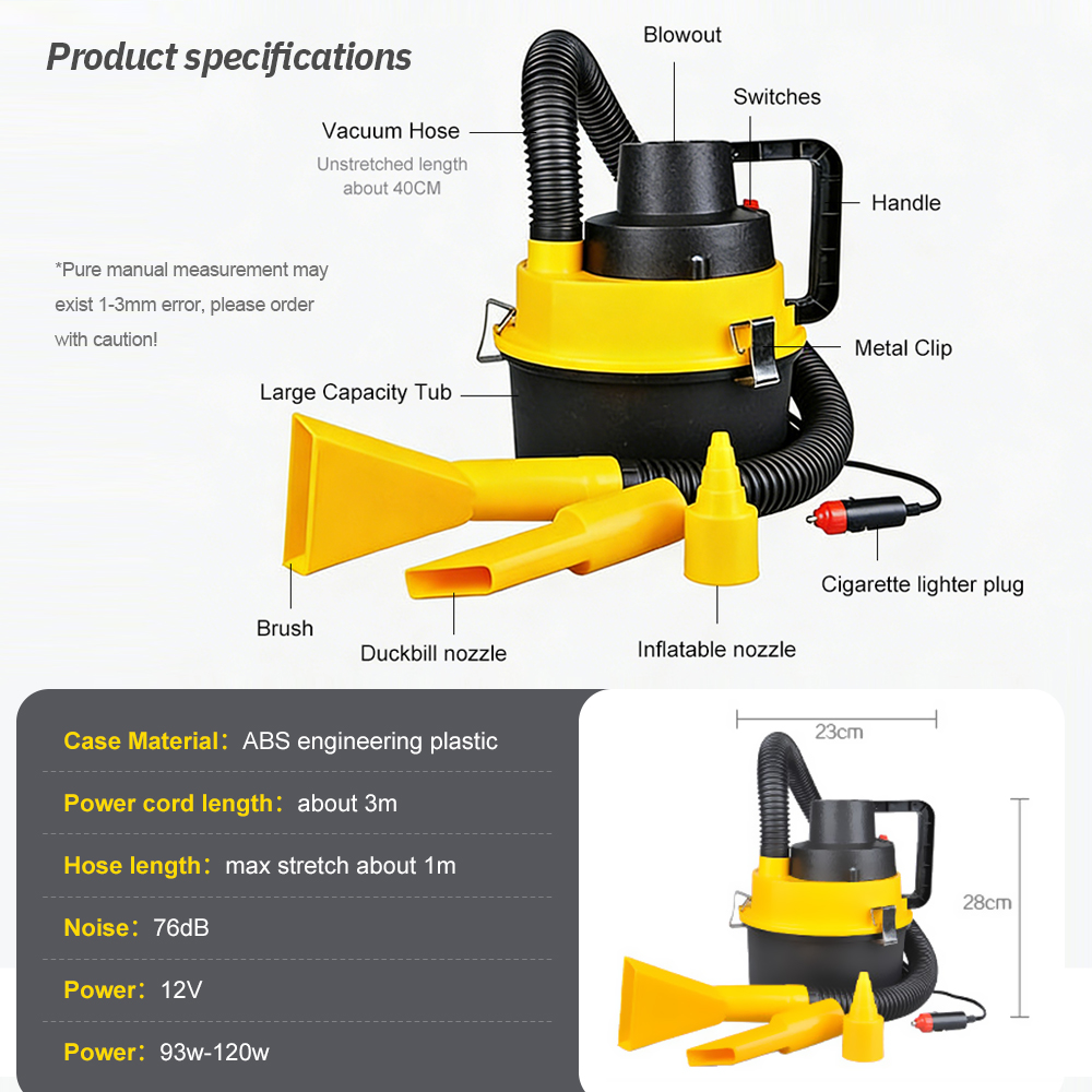 Portable 12V Car Vacuum Cleane - Crossfit Machine review and price